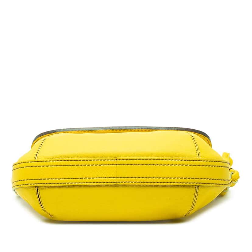 Loewe Leather Logo Shoulder Bag Yellow Leather Very good condition - Inside View