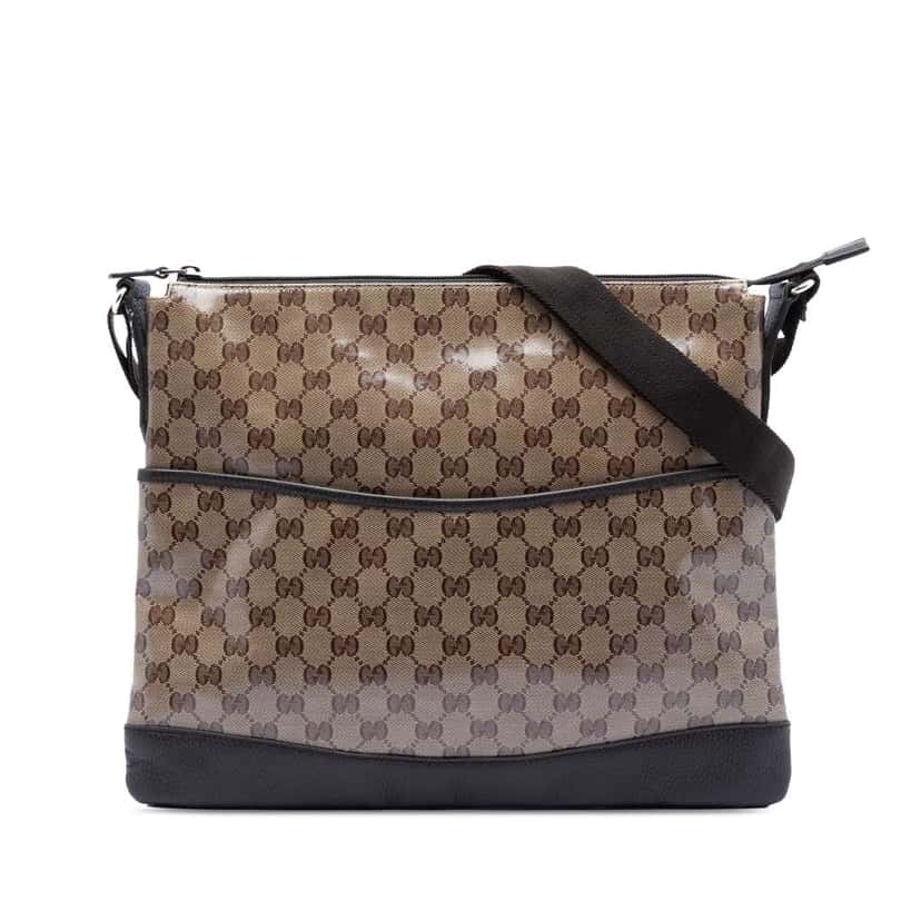 Gucci GG Crystal Crossbody Brown Canvas Very good condition - Front View