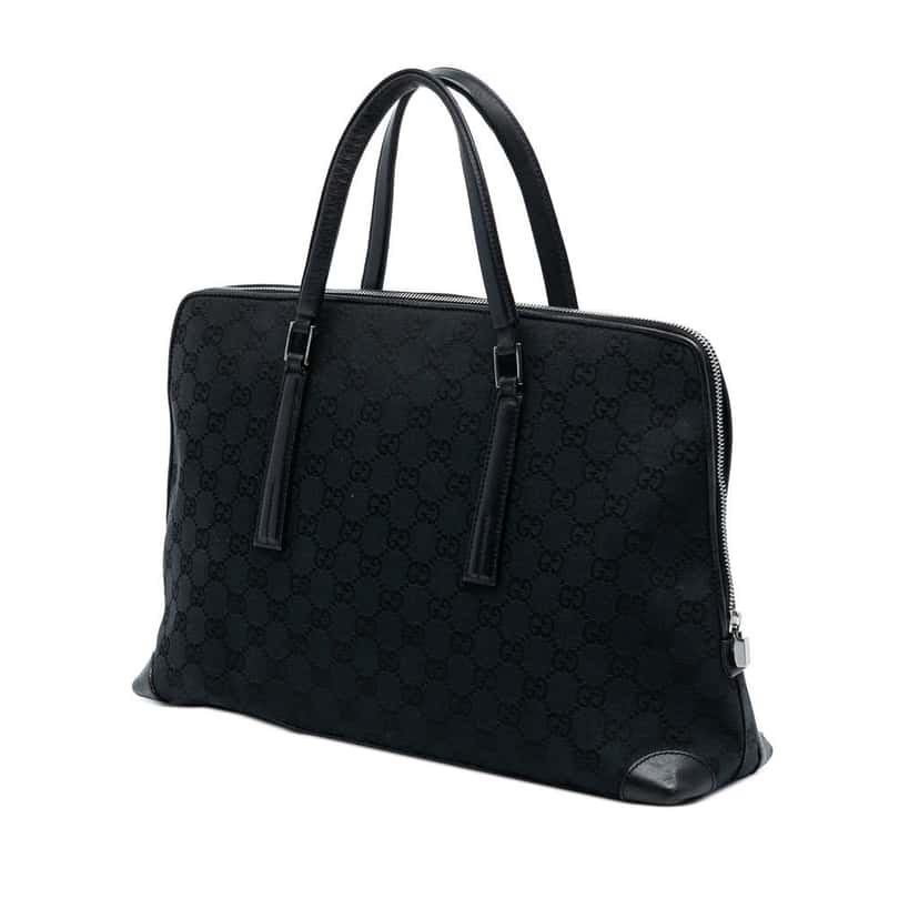 Gucci GG Canvas Handbag Black Canvas Good condition - Back View