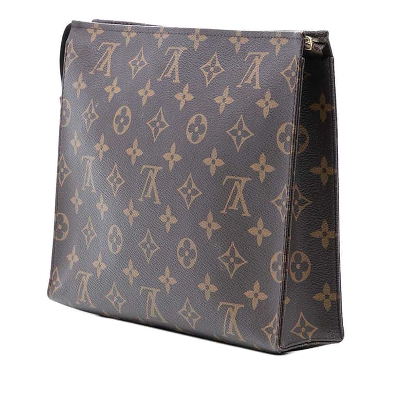 Louis Vuitton Monogram Toiletry Pouch 26 Brown Good condition - Back View