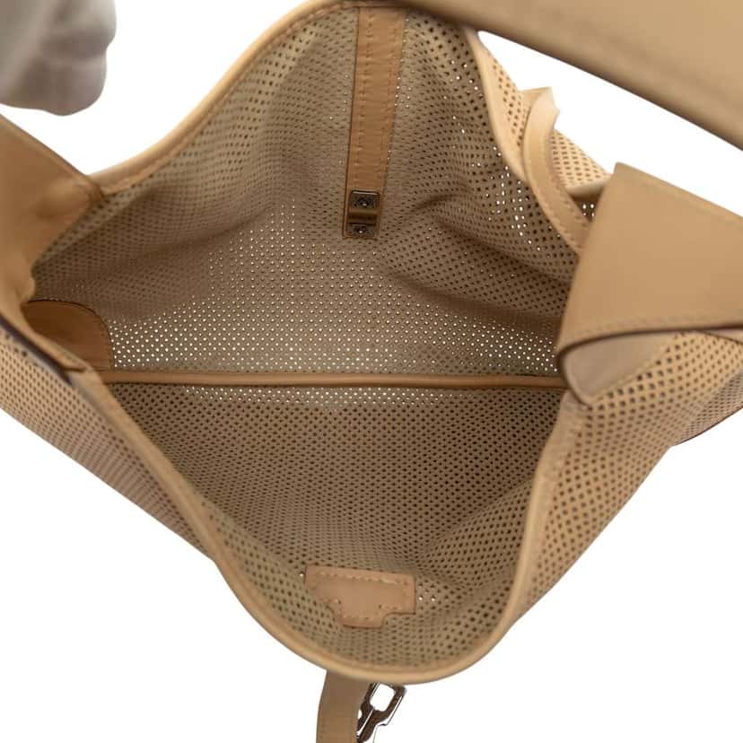 Gucci Perforated Calfskin Jackie Hobo Brown Leather Very good condition - Model View