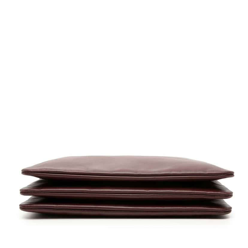 Celine Large Lambskin Trio Crossbody Red Leather Fair condition - Inside View