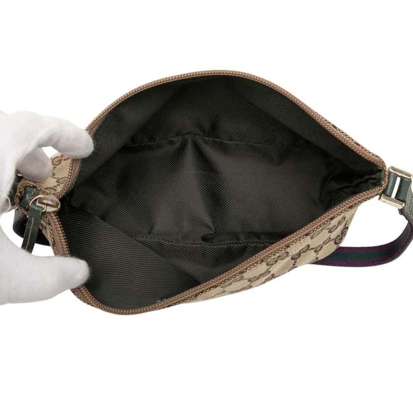 Gucci GG Canvas Web Boat Brown Canvas Good condition - Model View