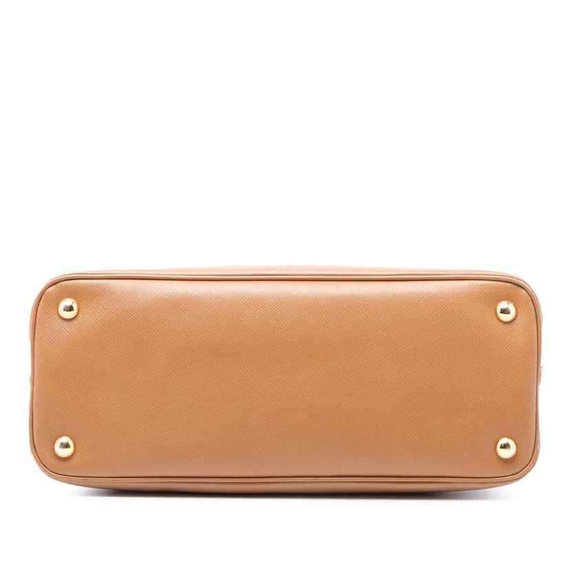 Prada Medium Saffiano Lux Promenade Satchel Brown Leather Very good condition - Inside View