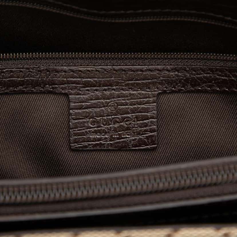 Gucci GG Canvas Bamboo Tote Brown Canvas Good condition - Box View