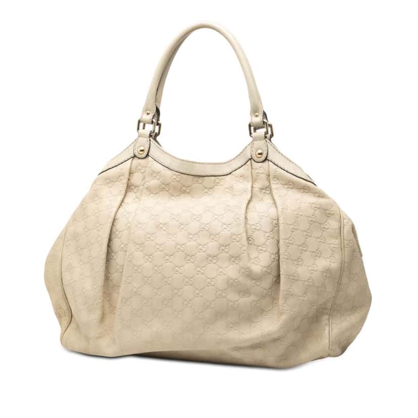 Gucci Large Guccissima Sukey Tote Brown Leather Good condition - Back View