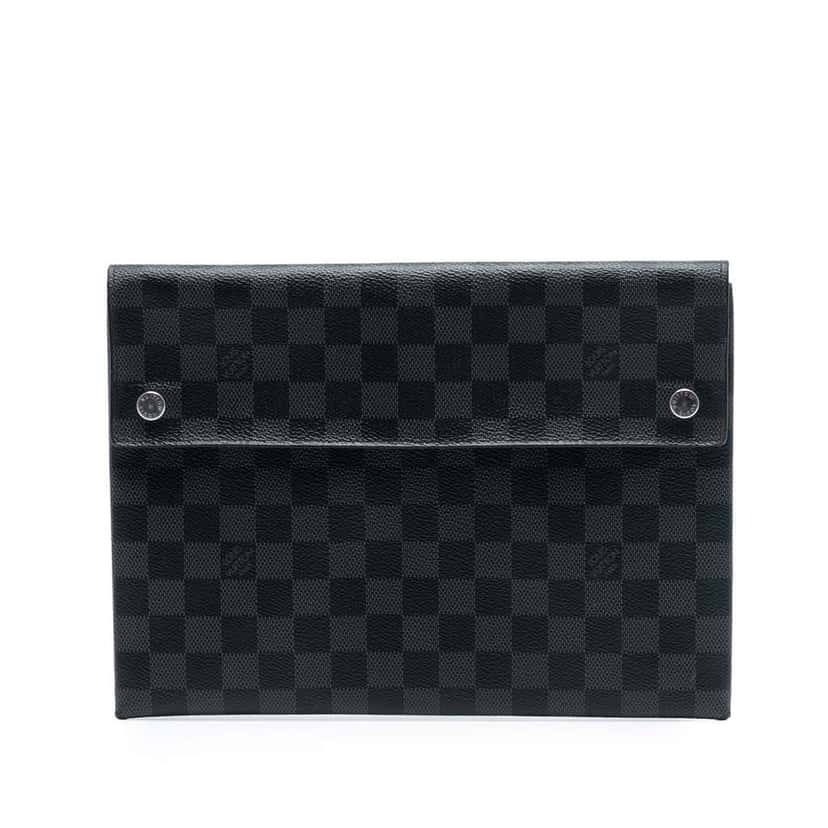 Louis Vuitton Damier Graphite Alpha Pochette GM Black Very good condition - Front View