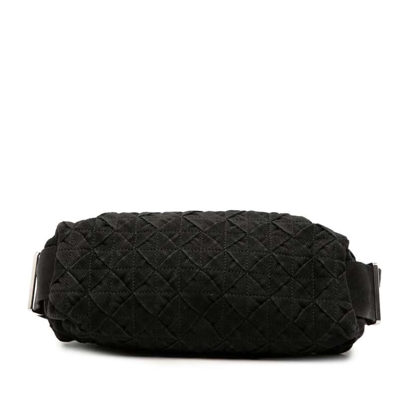 Bottega Veneta Canvas Intrecciato Webbing Belt Bag Black Canvas Very good condition - Inside View