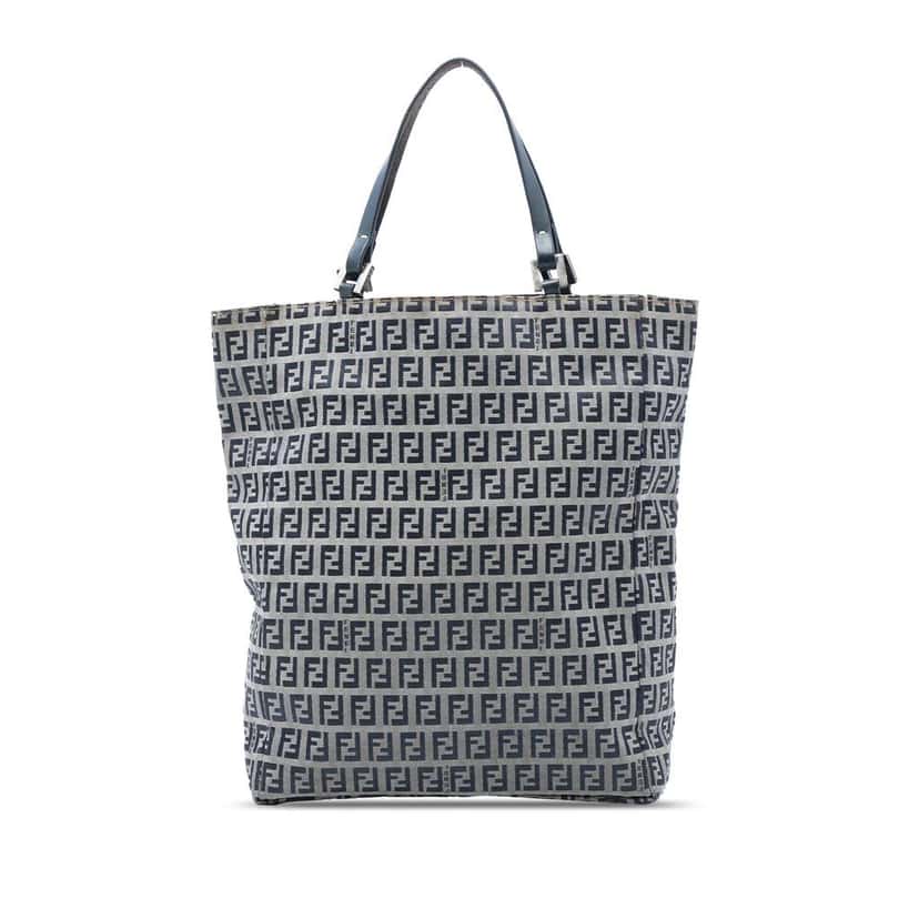 Fendi Zucchino Canvas Tote Grey Canvas Very good condition - Front View
