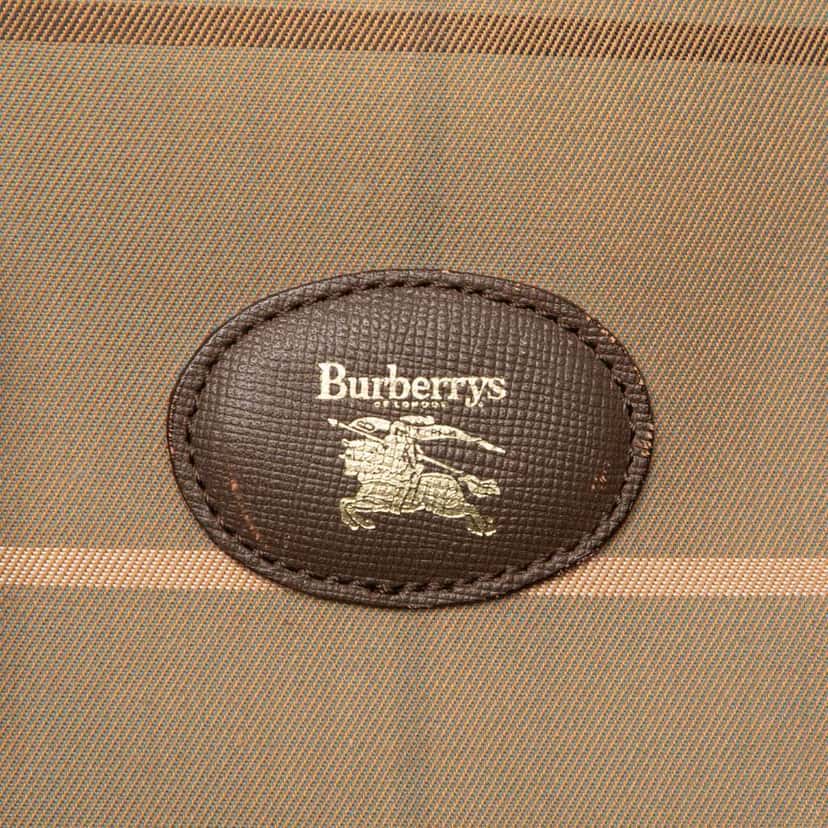 Burberry Vintage Check Canvas Travel Bag Brown Canvas Very good condition - Box View