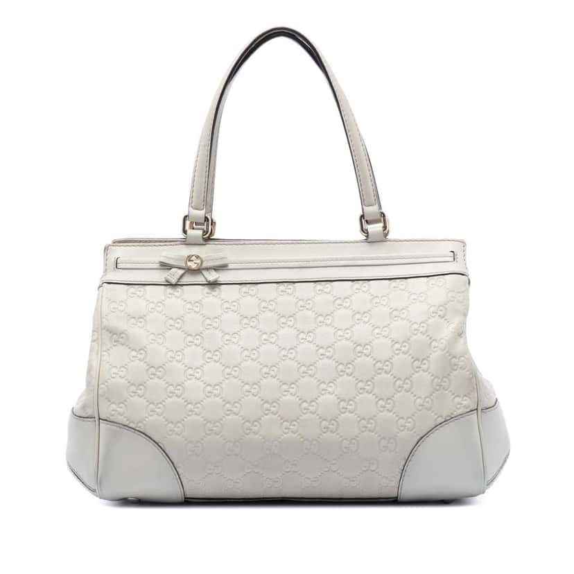 Gucci Guccissima Mayfair Tote White Leather Very good condition - Front View
