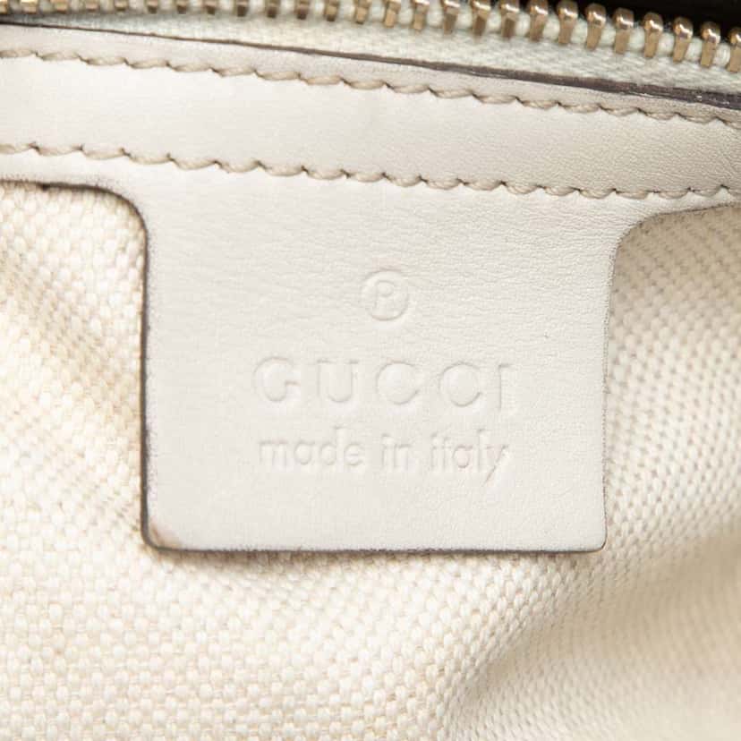 Gucci Guccissima Mayfair Tote White Leather Very good condition - Box View