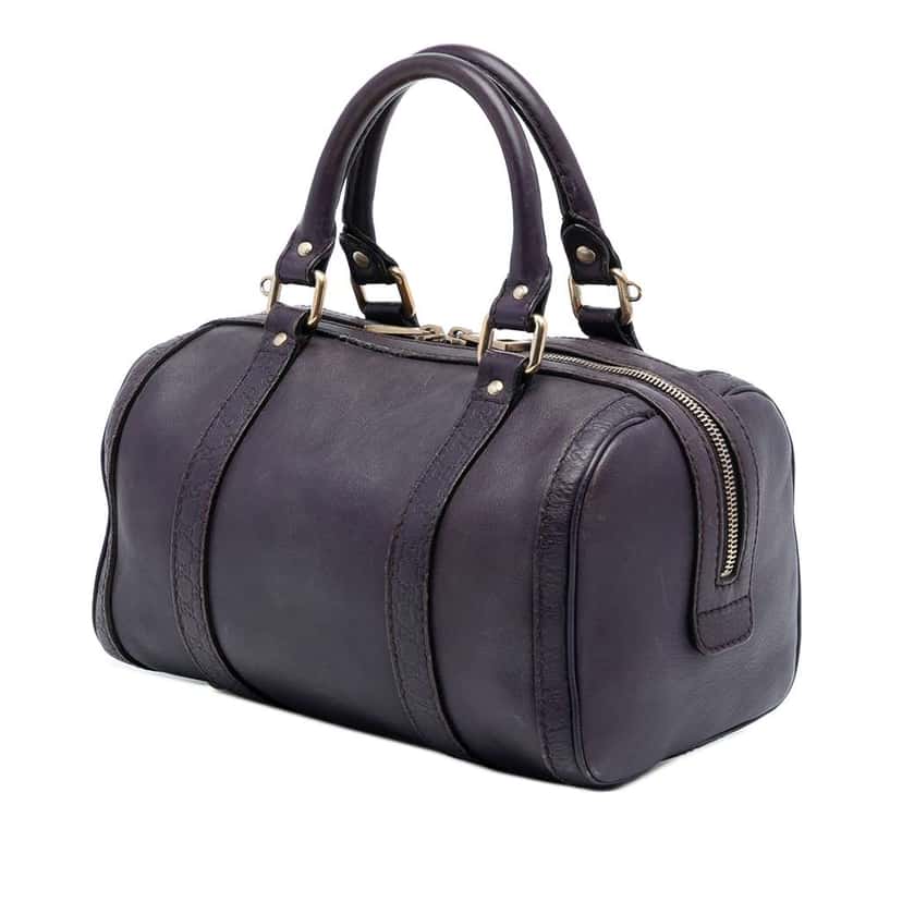 Gucci Small Guccissima Trimmed Leather Joy Boston Bag Purple Leather Very good condition - Back View