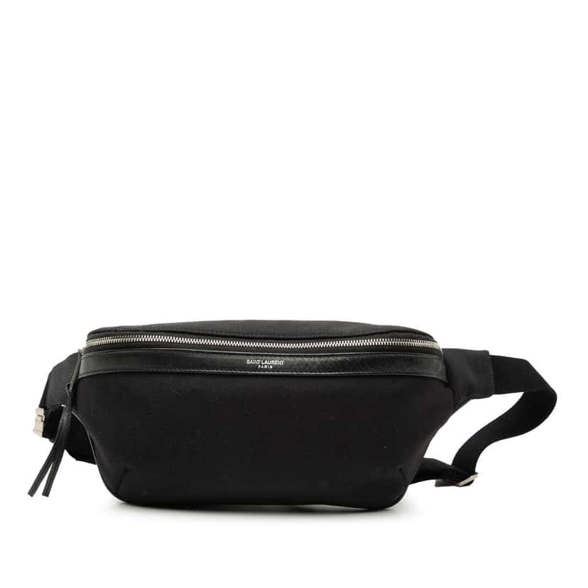 Saint Laurent Nylon City Belt Bag Black Good condition - Front View