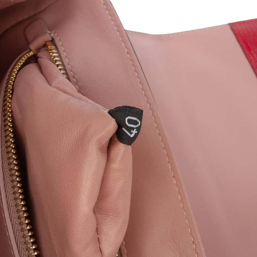 Dolce & Gabbana Small Embossed Leather Lucia Satchel Red Leather Good condition - Box View