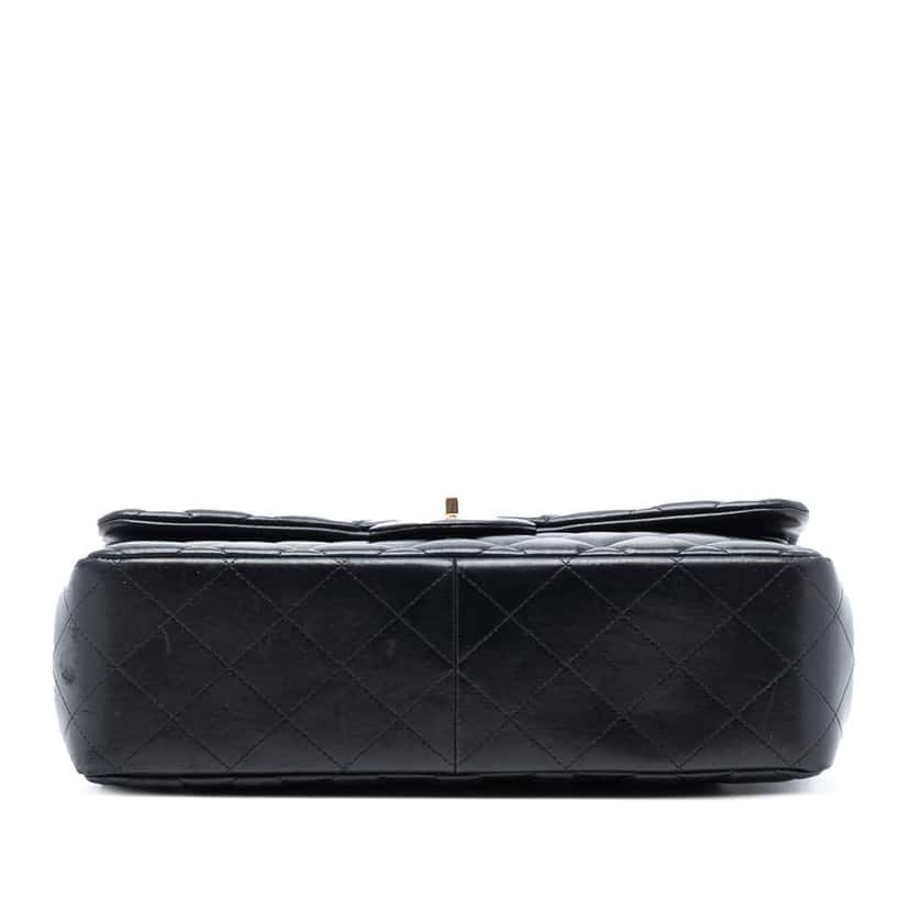 Chanel Jumbo Classic Lambskin Double Flap Black Leather Good condition - Inside View