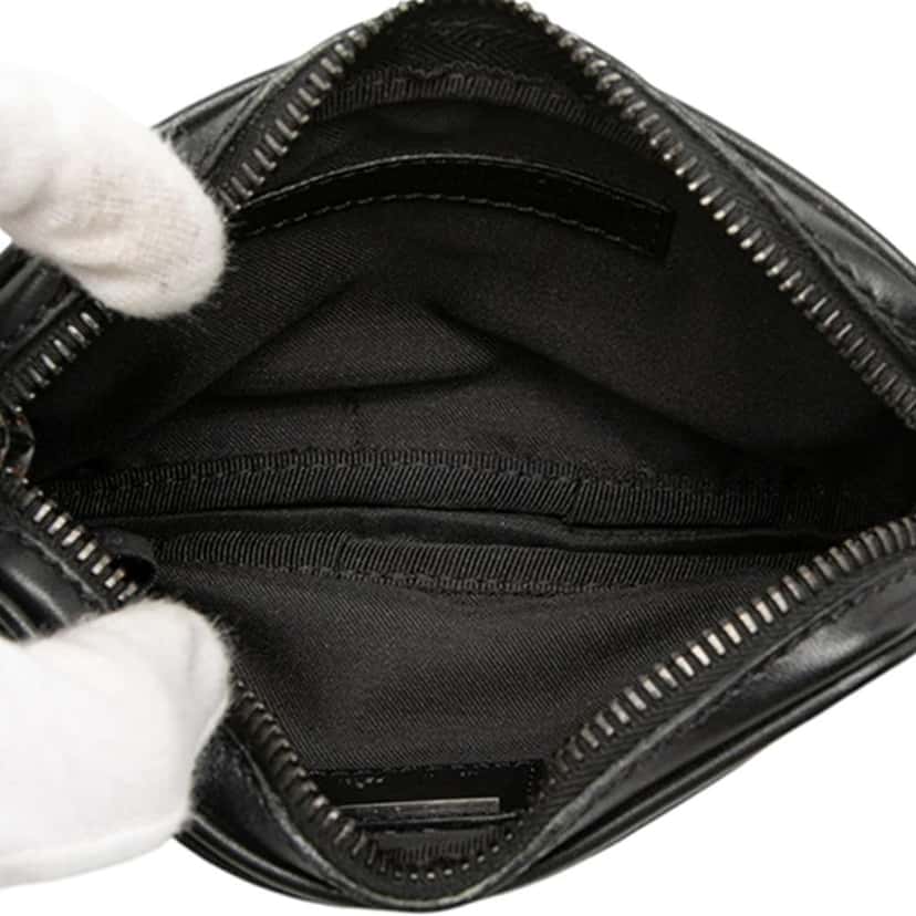 Fendi Mini Zucchino Canvas Zip Crossbody Black Canvas Very good condition - Model View