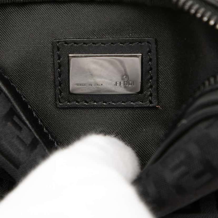 Fendi Mini Zucchino Canvas Zip Crossbody Black Canvas Very good condition - Box View