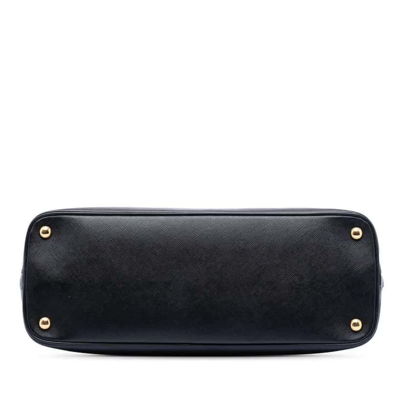 Prada Large Saffiano Lux Promenade Satchel Black Leather Good condition - Inside View
