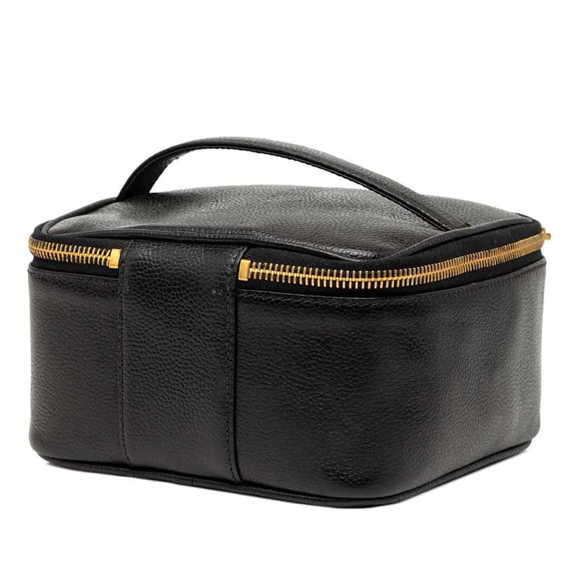 Chanel CC Caviar Vanity Case Black Leather Good condition - Back View