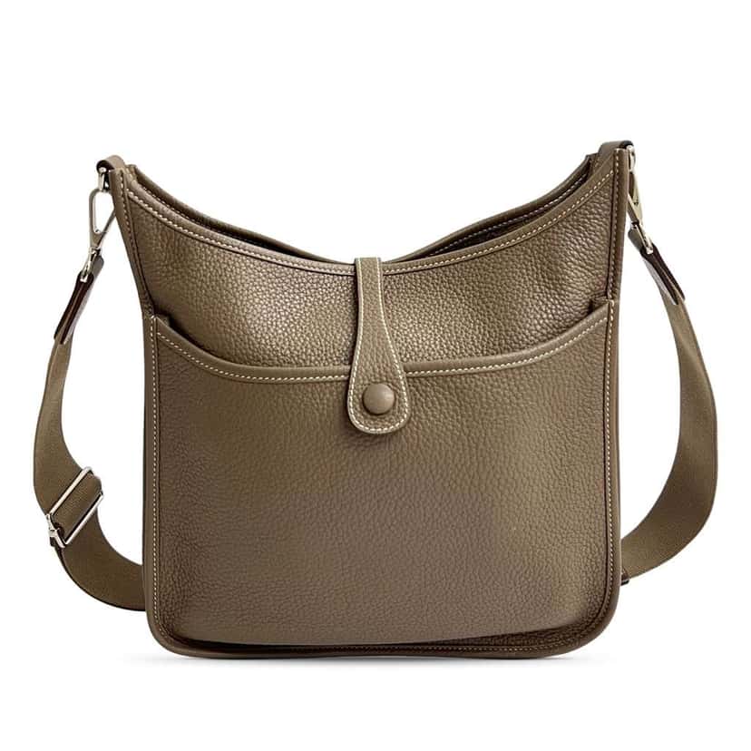 Hermès Clemence Evelyne III PM Brown Leather Good condition - Back View