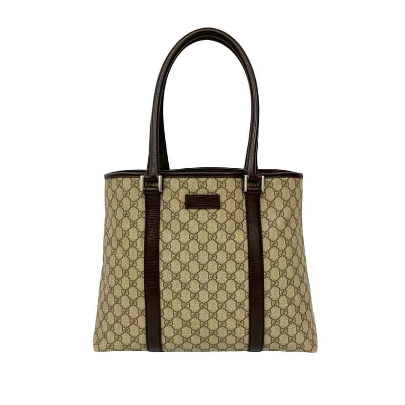 Gucci GG Supreme Tote Brown Canvas Good condition - Front View