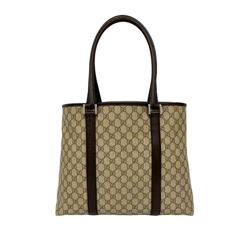 Gucci GG Supreme Tote Brown Canvas Good condition - Back View