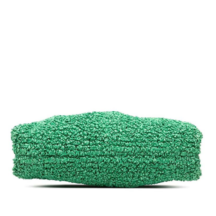 Bottega Veneta Boucle Raffia The Mini Pouch Crossbody Green Very good condition - Inside View