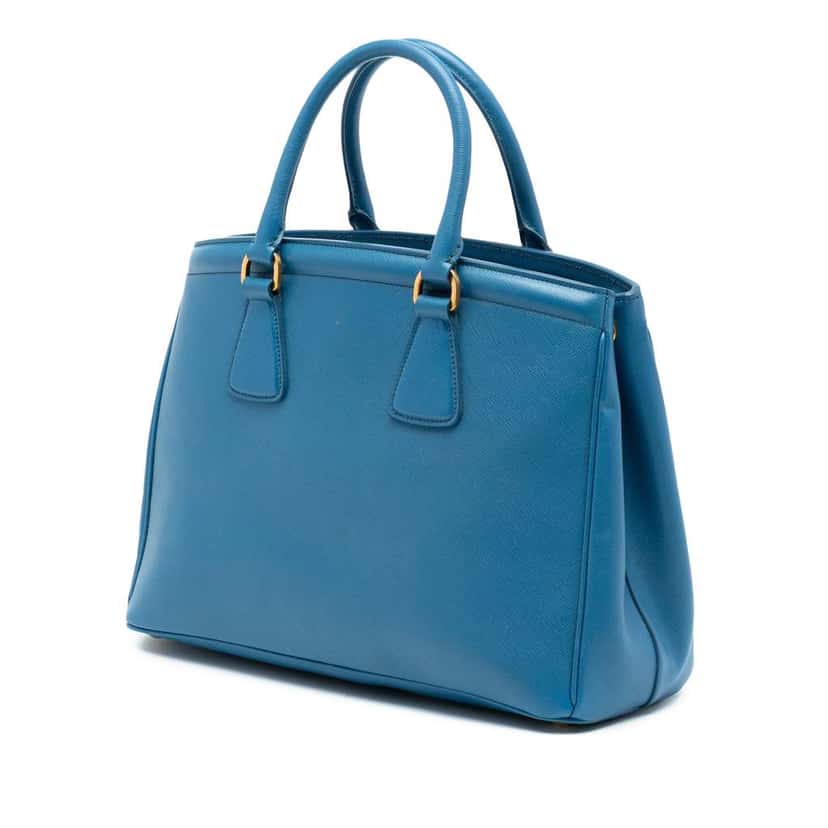 Prada Saffiano Lux Parabole Tote Blue Leather Very good condition - Back View