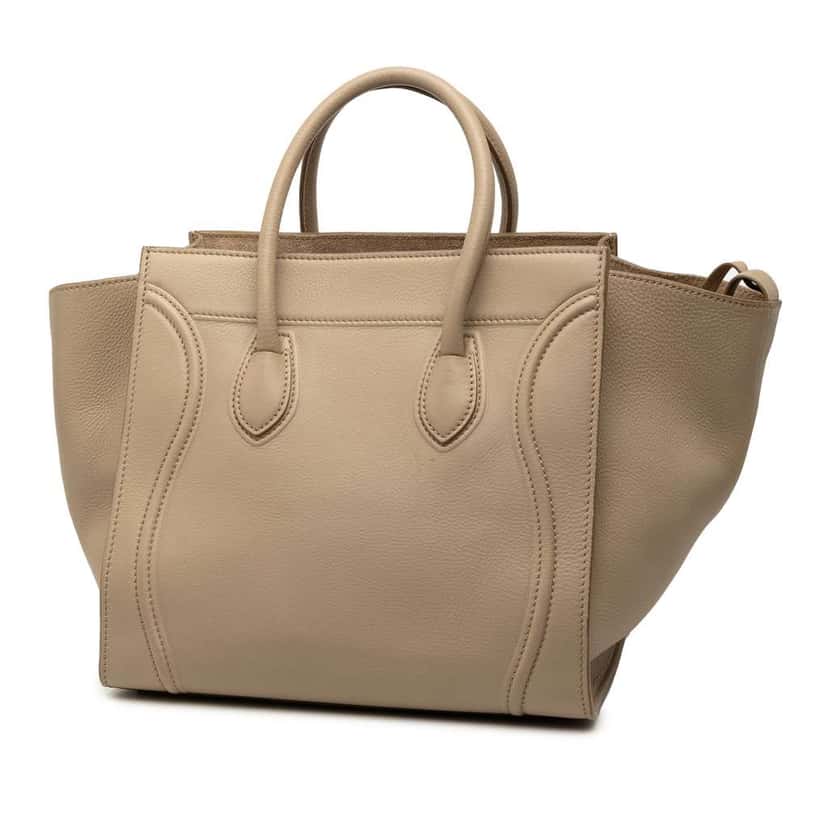 Celine Medium Leather Luggage Phantom Tote Brown Leather Good condition - Back View