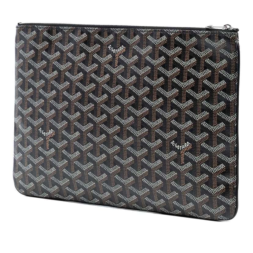 Goyard Goyardine Senat MM Black Canvas Good condition - Back View