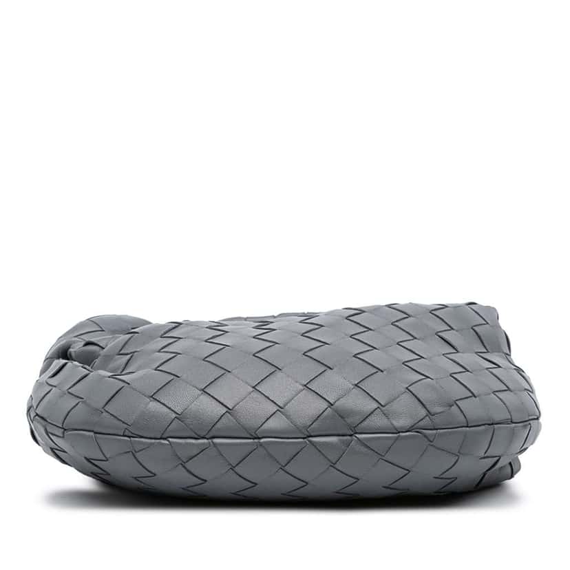 Bottega Veneta Mini Nappa Intrecciato Jodie Grey Leather Good condition - Inside View