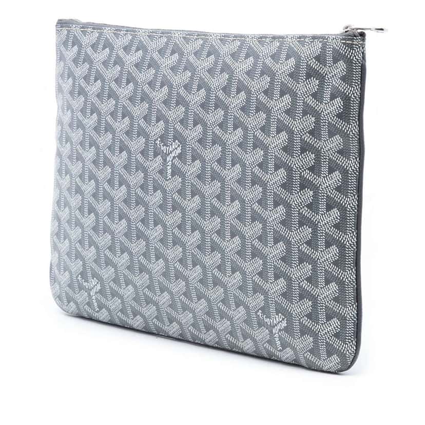 Goyard Goyardine Senat MM Grey Canvas Very good condition - Back View