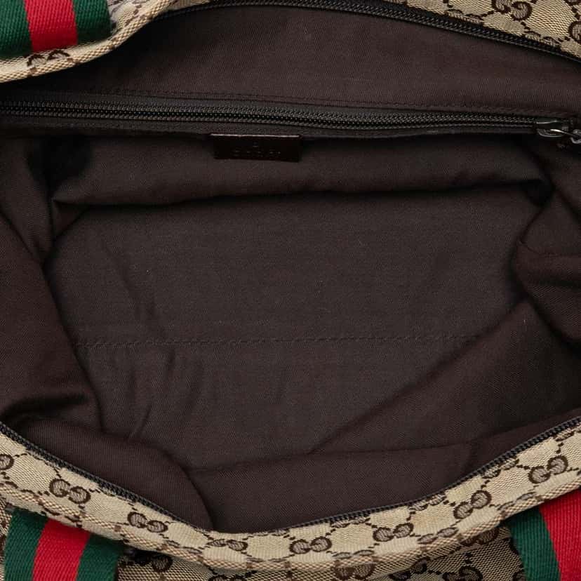 Gucci GG Canvas Web Tote Brown Canvas Very good condition - Model View