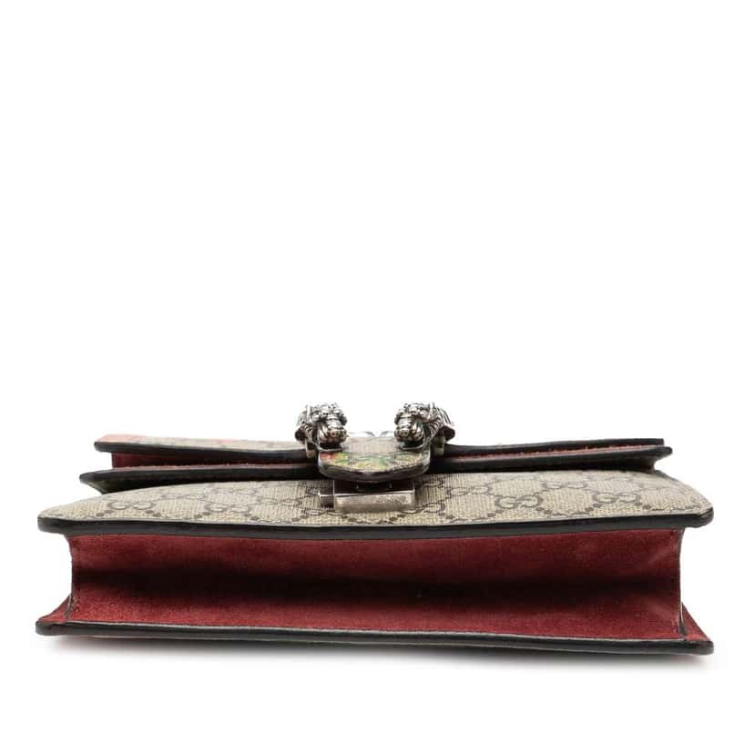 Gucci Small GG Supreme Blooms Dionysus Crossbody Brown Canvas Very good condition - Inside View