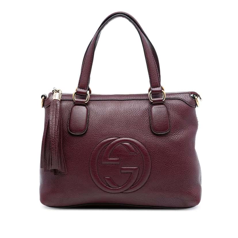 Gucci Small Leather Soho Working Satchel Red Leather Very good condition - Front View
