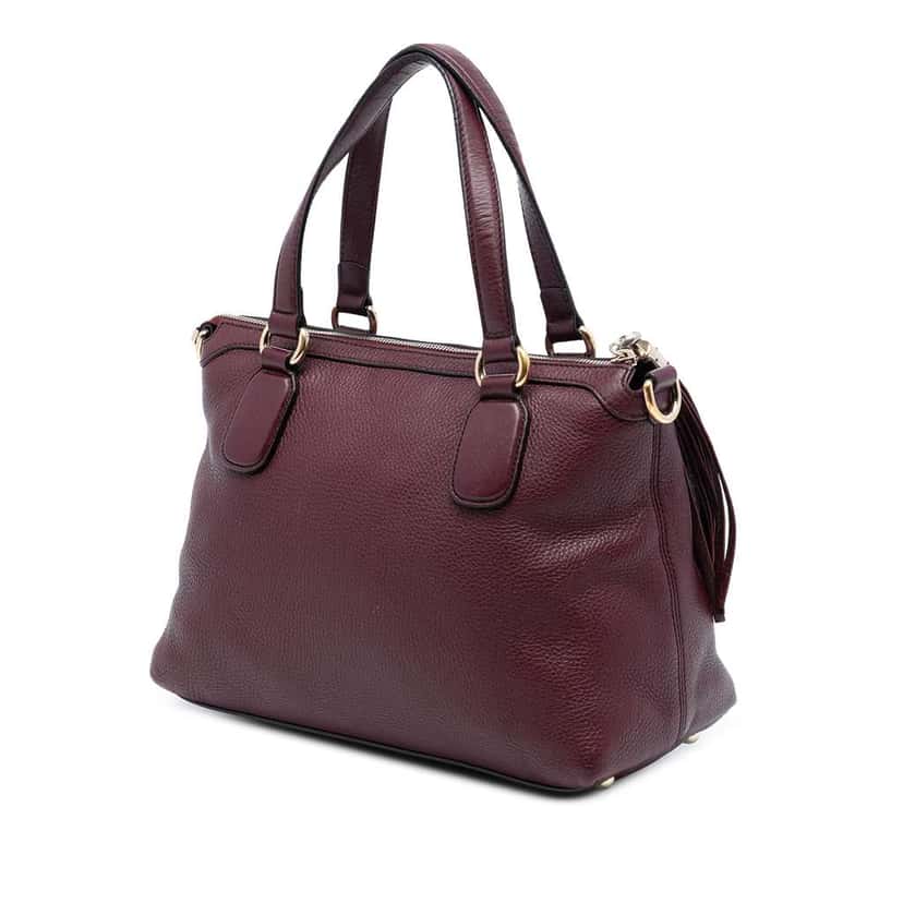 Gucci Small Leather Soho Working Satchel Red Leather Very good condition - Back View