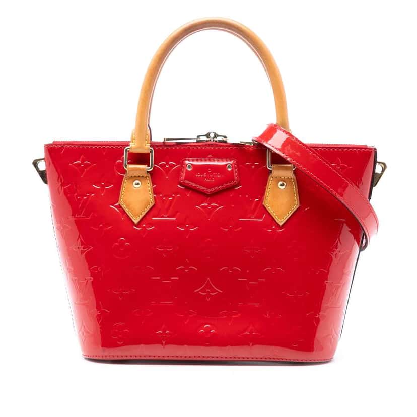 Louis Vuitton Monogram Vernis Montebello PM Red Leather Very good condition - Front View