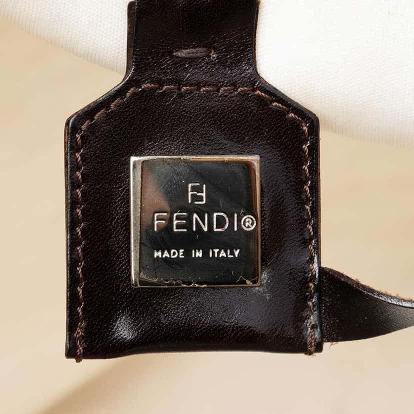 Fendi Medium Zucca Canvas Roll Tote Brown Canvas Very good condition - Box View