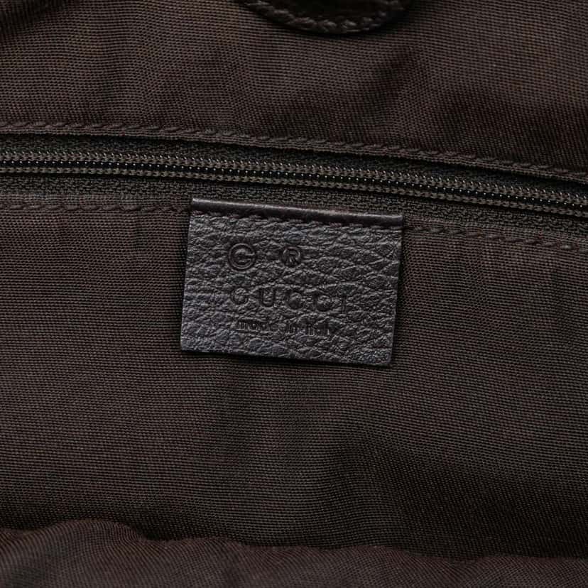 Gucci Grained Calfskin Bamboo Shopper Tote Black Leather Very good condition - Box View