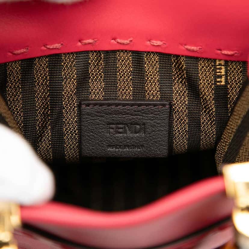 Fendi Mini Leather Sunshine Shopper Tote Pink Leather Very good condition - Box View