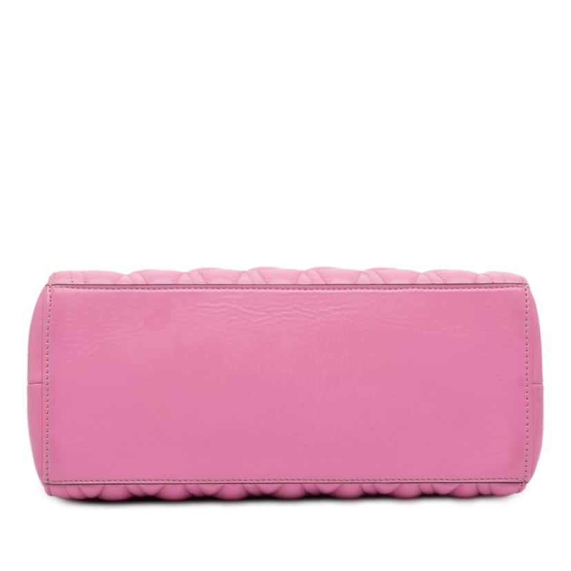 Versace Quilted Leather Virtus Tote Pink Leather Very good condition - Inside View