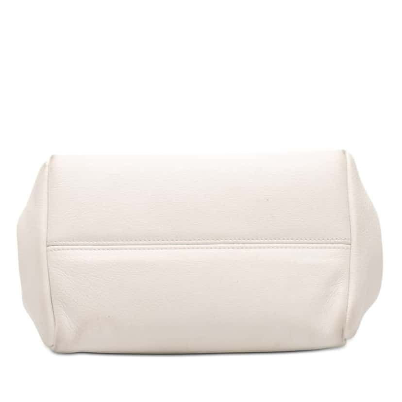 Dolce & Gabbana Small Calfskin Soft Sicily Satchel White Leather Good condition - Inside View