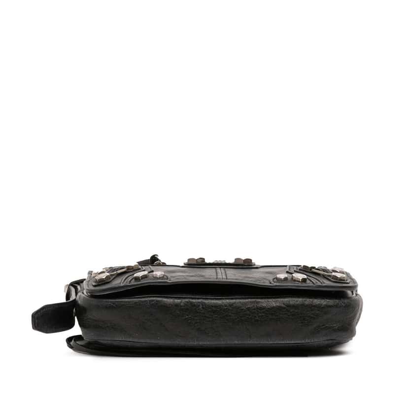Balenciaga XS Lambskin Motocross Le Cagole Flap Crossbody Black Leather Very good condition - Inside View