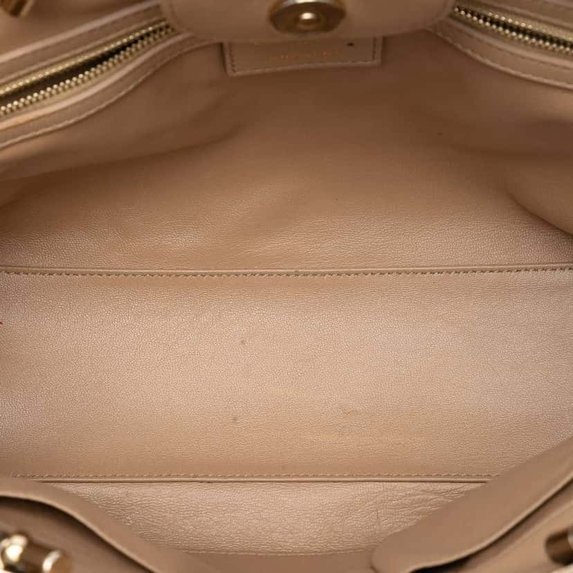 Dior Lambskin Cannage Granville Chain Tote Brown Leather Very good condition - Model View