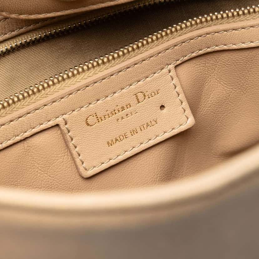 Dior Lambskin Cannage Granville Chain Tote Brown Leather Very good condition - Box View