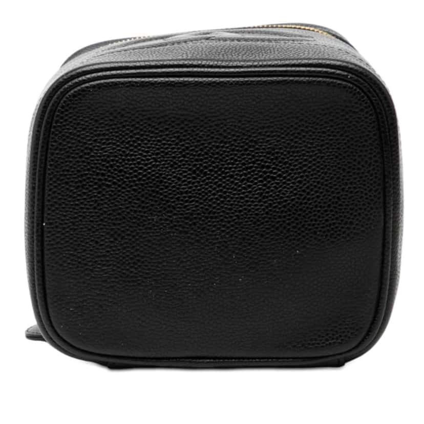 Chanel CC Caviar Vanity Bag Black Leather Good condition - Inside View
