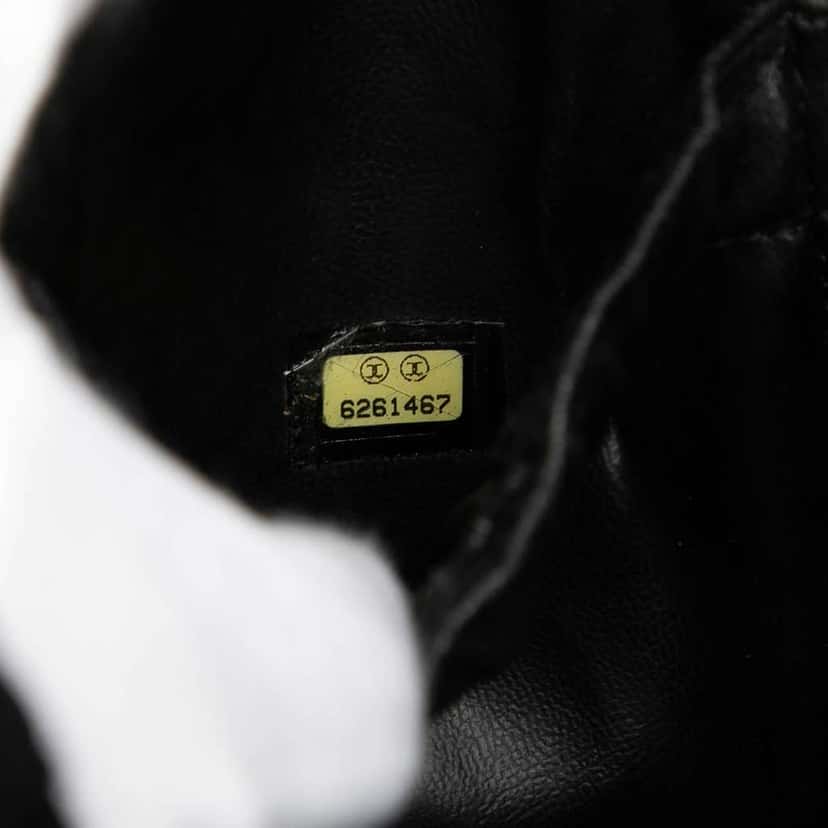 Chanel CC Caviar Vanity Bag Black Leather Good condition - Box View