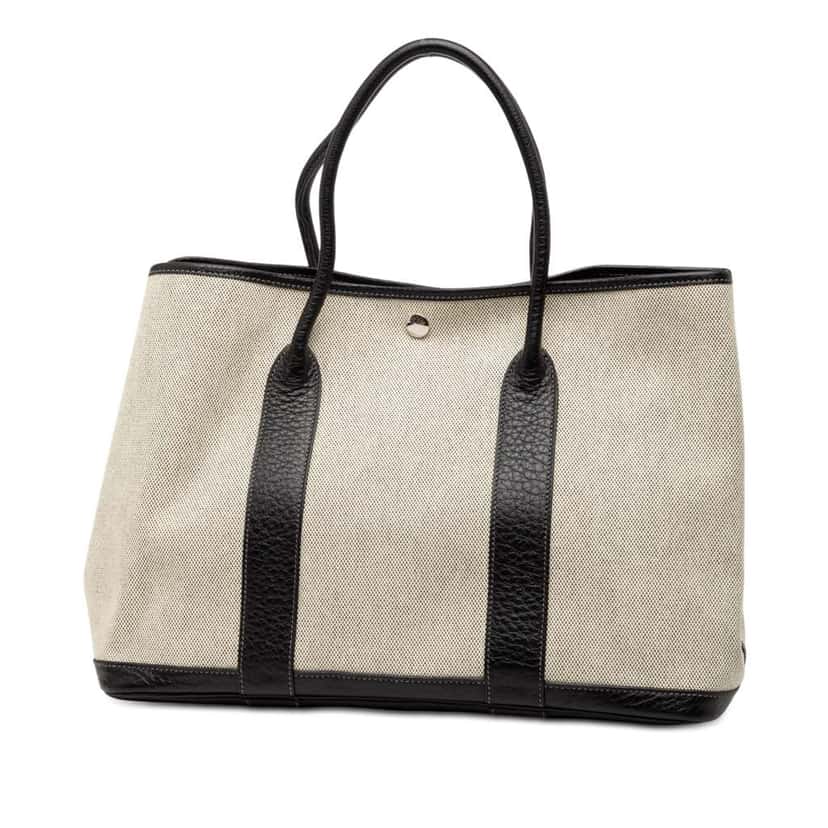 Hermès Toile and Negonda Garden Party 36 Brown Canvas Good condition - Back View