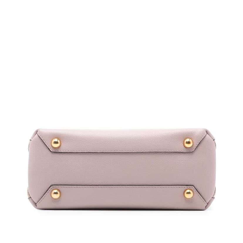 Burberry Small Leather and House Check Banner Satchel Pink Leather Good condition - Inside View